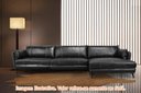 Ver imagem 3 de Sofá Vena 2 Lugares + Chaise Fixo Couro Preto 294cm - 69849