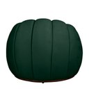 Ver imagem 4 de Poltrona Decorativa Concha Base Arco Giratória Veludo Cor:verde