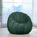 Ver imagem 7 de Poltrona Decorativa Concha Base Arco Giratória Veludo Cor:verde