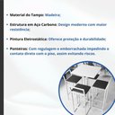 Ver imagem 3 de Conjunto Mesa Alta Bar Bistrô Quadrada Branca 4 Banquetas Confort Estofado White Don Castro