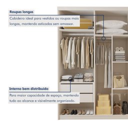 Closet Casal sem Portas 4 Gavetas Miami - 6