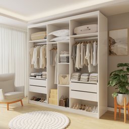 Closet Casal sem Portas 4 Gavetas Miami - 1