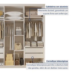 Closet Casal sem Portas 4 Gavetas Miami - 4