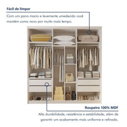 Closet Casal sem Portas 4 Gavetas Miami - 7
