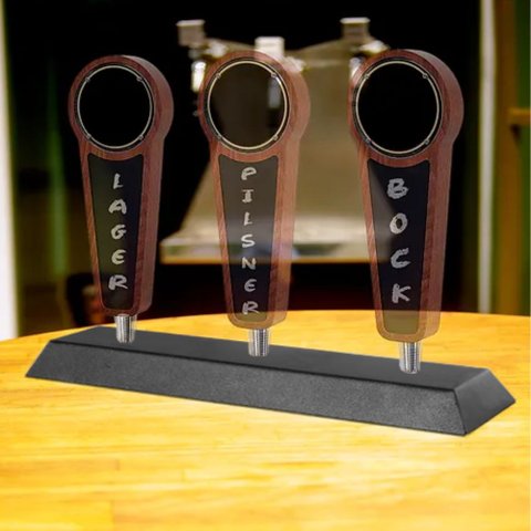 Suporte Apoio para 3 Tap Handle Chopp - Rosca 3/8 - Preto