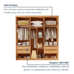 Closet Casal sem Portas 4 Gavetas Miami - 3