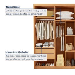 Closet Casal sem Portas 4 Gavetas Miami - 6