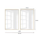 Ver imagem 5 de Dupla Quadros Mármore Elegante Linhas Douradas Azul para Sala