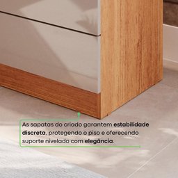 Mesa de Cabeceira Paris - Mais Móveis Cinamomo/offwhite - 6