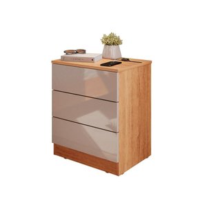 Mesa de Cabeceira Paris - Mais Móveis Cinamomo/offwhite