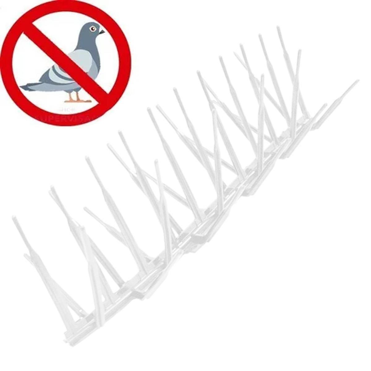 20m Espículas Anti Pombos Espantas Aves Transparente Kit 60