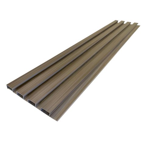 Painel Decorativo Ripado de Pvc Placa 270cmx15cm Bariri - Tk:imbuia