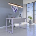 Ver imagem 1 de Mesa Madeira X M134/60P25TUB 134cm Industrial Cinza e Lilás
