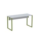 Ver imagem 3 de Mesa Madeira X600cm M134/60p25tub 134cm Industrial Cinza E Verde Miró