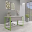 Ver imagem 1 de Mesa Madeira X600CM M134/60P25TUB 134cm Industrial Cinza e Verde Miró