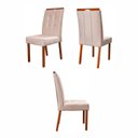 Ver imagem 6 de Conjunto Mesa Itália com 4 Cadeiras Madeira Maciça, Detalhe em Botonê e Estofada Sophia Espresso Móveis 