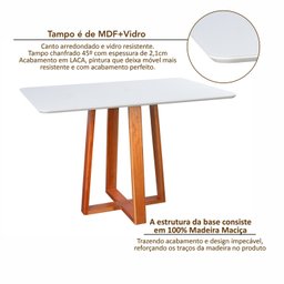 Conjunto Mesa Itália com 4 Cadeiras de Madeira Maciça e Estofada Sophia Authentic Espresso Móveis - 14