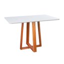 Ver imagem 5 de Conjunto Mesa Itália com 4 Cadeiras Madeira Maciça, Detalhe em Botonê e Estofada Sophia Espresso Móv