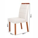 Ver imagem 5 de Conjunto Mesa Itália com 4 Cadeiras Madeira Maciça, Detalhe em Botonê e Estofada Sophia Espresso Móv
