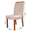 Ver imagem 4 de Conjunto Mesa Itália com 4 Cadeiras Madeira Maciça, Detalhe em Botonê e Estofada Sophia Espresso Móveis 