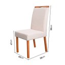 Ver imagem 6 de Conjunto Mesa Itália com 4 Cadeiras Madeira Maciça e Estofada Bella Espresso Móveis Marrom/Champagnh