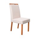 Ver imagem 4 de Conjunto Mesa Itália com 4 Cadeiras Madeira Maciça e Estofada Bella Espresso Móveis Marrom/Champagnh