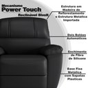 Ver imagem 3 de Poltrona do Papai Reclinável Elétrica Armênia Power Touch Couro Preto - Gran Belo