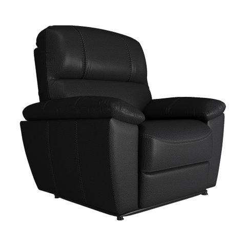 Poltrona do Papai Reclinável Elétrica Armênia Power Touch Couro Preto - Gran Belo