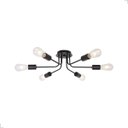 Ver imagem 1 de Lustre Luminária de Teto Plafon Aster Sputnik Aranha 6 Braços E27 Preto Quarto Sala Cozinha