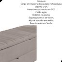 Ver imagem 2 de Calçadeira Baú Sapateira 190cm Ayla Suede Tampo Reto