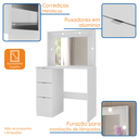 Ver imagem 7 de Penteadeira Camarim com Espelho 3 Gavetas Los Angeles