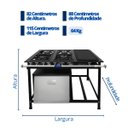 Ver imagem 4 de Fogão Industrial 4 Bocas 30x30cm Baixa Pressão P7 com Forno e Chapa Bifeteira Jcn