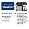 Fogão Industrial 4 Bocas 30x30cm Baixa Pressão P7 com Forno e Chapa Bifeteira Jcn - 6