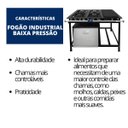 Ver imagem 6 de Fogão Industrial 4 Bocas 30x30cm Baixa Pressão P7 com Forno e Chapa Bifeteira Jcn