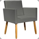 Ver imagem 2 de Kit 2 Poltronas Decorativas Para Recepção Manicure Sala Escritório Consultório Corino