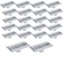 Ver imagem 1 de Ralo Linear 20cm Aço Inox Kit 22 Uni Banheiro Lavabo Quintal Piscina Area Externa Anti Odor Anti Ins