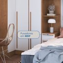 Ver imagem 5 de Guarda-Roupa Solteiro Modulado 6 Peças Infinity Marrom/Cedro/Branco Line