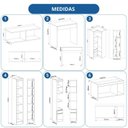 Ver imagem 3 de Guarda-Roupa Solteiro Modulado 6 Peças Infinity Marrom/Cedro/Branco