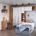 Ver imagem 2 de Guarda-roupa Solteiro Modulado 6 Peças Infinity