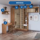 Ver imagem 6 de Guarda-Roupa Solteiro Modulado 6 Peças Infinity Marrom/Cedro/Branco Line