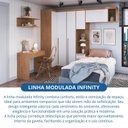 Ver mais imagens de Guarda-Roupa Solteiro Modulado 6 Peças Infinity Marrom/Cedro/Branco Line