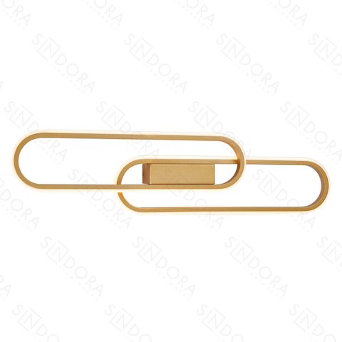 Arandela 15×60cm 38w 3000k 8000lm Bivolt Metal Dourado+silicone