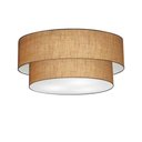 Ver imagem 1 de Plafon Duplo Cilíndrico Vivare Md-3065 Cúpula em Tecido 80x70cm - Bivolt Palha 127/220v