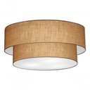 Ver imagem 2 de Plafon Duplo Cilíndrico Vivare Md-3065 Cúpula em Tecido 80x70cm - Bivolt Palha 127/220v