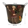 Vaso Cachepô Decorativo em Lata com Alça (menina) Top Garden - 2