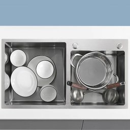 Cuba Dupla Cozinha Goumert Luxo Lava Alimentos Louça Escorredor Pia Torneira Bancada Area Externa Li - 4