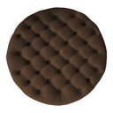Ver imagem 2 de Puff Amora 80 Cm Suede Azul Turqueza Slk Decor Amara Marrom