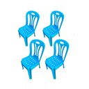 Ver imagem 1 de 04 Cadeiras Infantil de Plástico para Estudar e Desenhar Azul