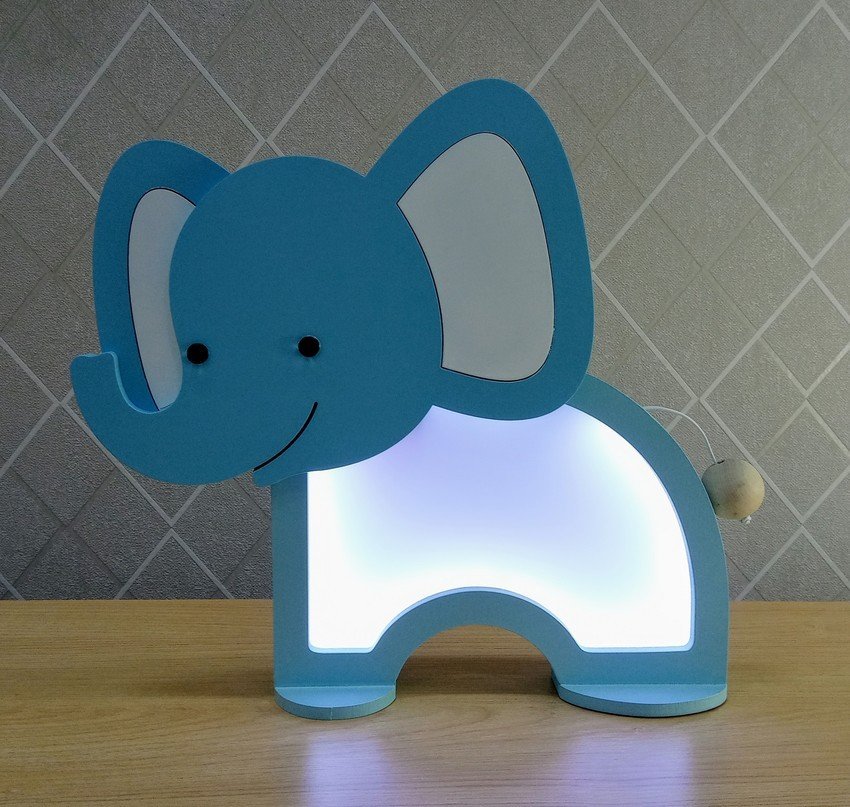 Nova Luminária Infantil Elefante - LB 03 - Bivolt - 5