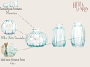 Ver imagem 3 de CONJ TRIO VASO DECORATIVO DE VIDRO CRISTAL REDONDO ENFEITE
